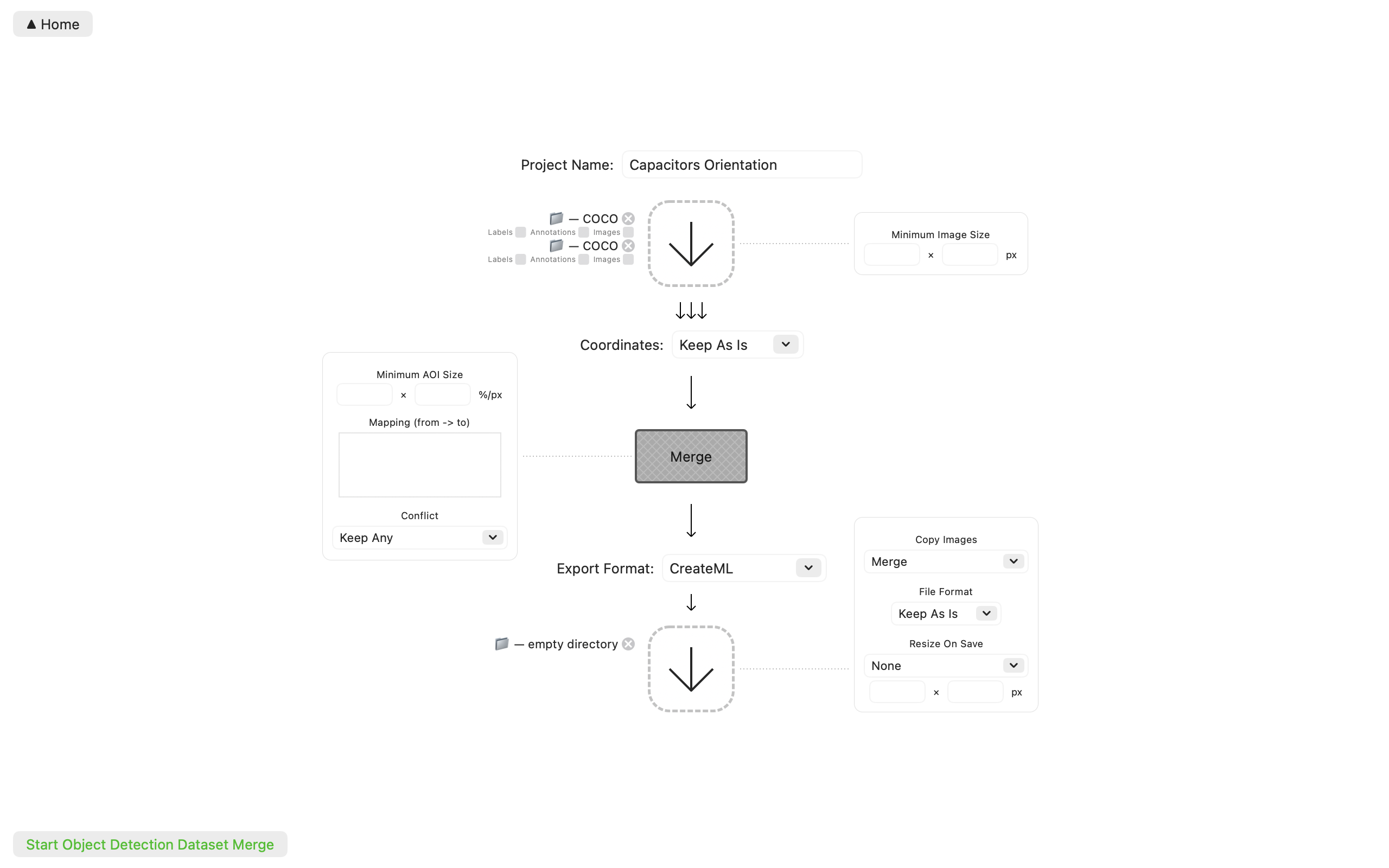 Merge Project Settings